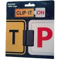 Clip It On Black L&P Plate Clips 2pc