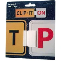 Clip It On White L&P Plate Clips 2pc