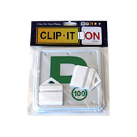 CLIP IT ON GREEN P PLATES 2PC