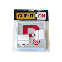 CLIP IT ON RED P PLATES 2PC