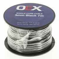 OEX 3MM SINGLE CORE CABLE 7M BLACK