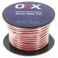 OEX 3MM SINGLE CORE CABLE 7M RED