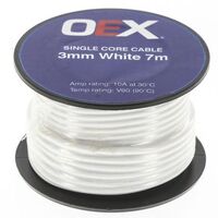 OEX 3MM SINGLE CORE CABLE 7M WHITE
