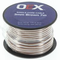 OEX 3MM SINGLE CORE CABLE 7M BROWN