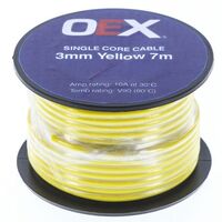 OEX 3MM SINGLE CORE CABLE 7M YELLOW
