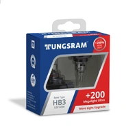 Tungsram HB3 +200 Megalight Ultra Halogen Globe 12v 60W