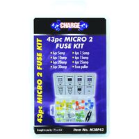 CHARGE MICRO-2 BLADE FUSE KIT 43PC
