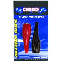 CHARGE 10A FULLY INSULATED BATTERY CLAMPS 2PC 